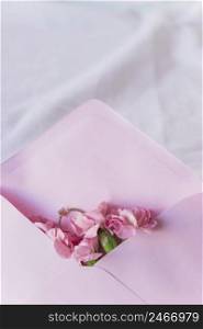 wedding ring envelope with bright flowers