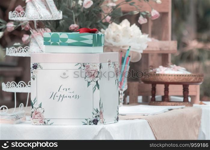 Wedding summer outdoor registration decoration of the table,Wedding concept