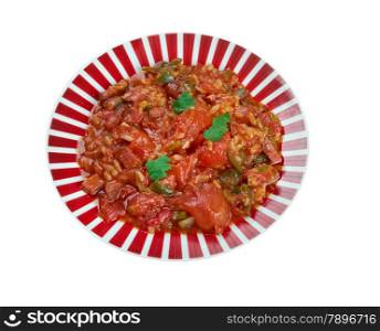 Weeknight Jambalaya - creole dish with rice, vegetables and sausage