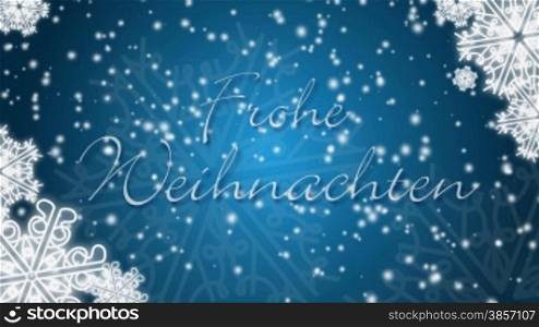 Weihnachtshintergrund mit Text und Schneeflocken