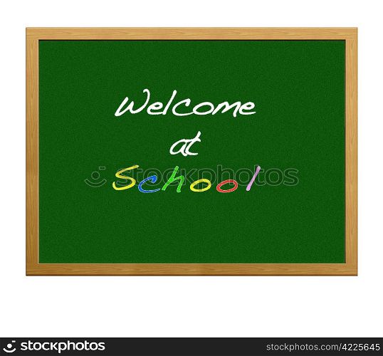 Welcome at school in blackboard.