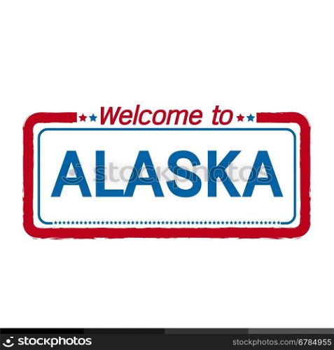Welcome to ALASKA of US State illustration design