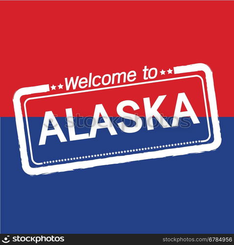 Welcome to ALASKA of US State illustration design