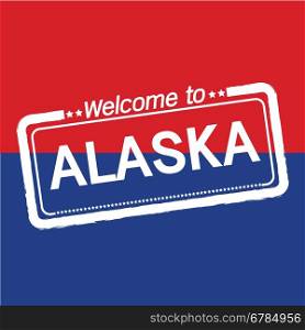 Welcome to ALASKA of US State illustration design