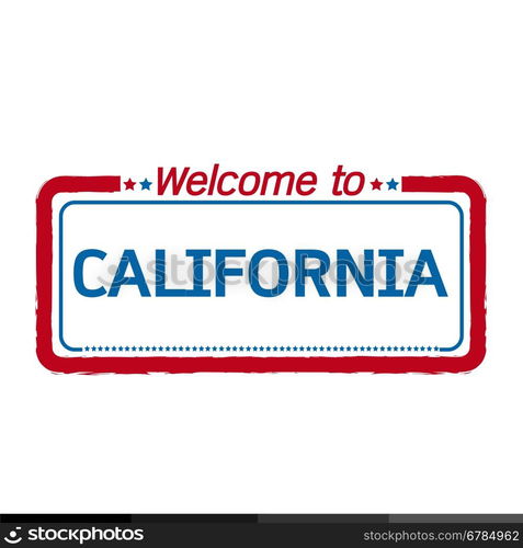 Welcome to CALIFORNIA of US State illustration design