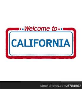 Welcome to CALIFORNIA of US State illustration design