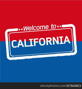 Welcome to CALIFORNIA of US State illustration design