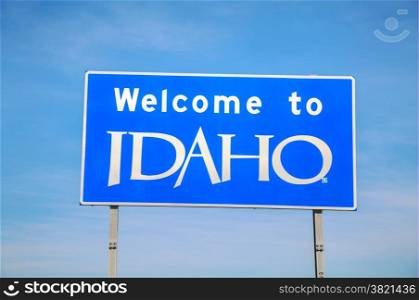 Welcome to Idaho sign at the state border