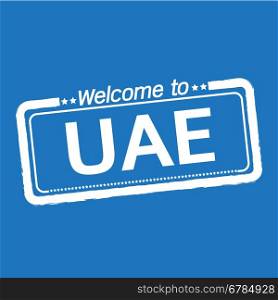 Welcome to UAE UNITED ARAB EMIRATES illustration design