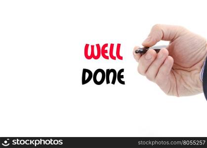 Well done text concept isolated over white background