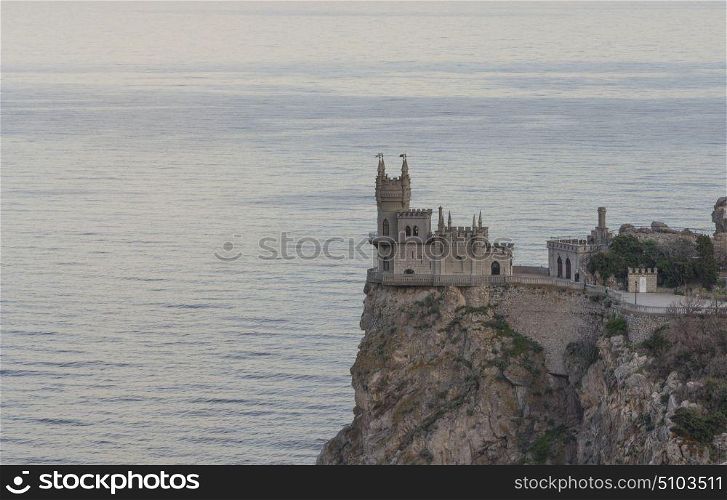 Well-known Swallow&rsquo;s Nest castle on the rock in the Black Sea in Crimea, Russia. Well-known Swallow&rsquo;s Nest castle on the rock in the Black Sea in Crimea, Russia.
