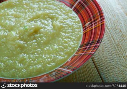 Welsh Leek Soup. British Food.