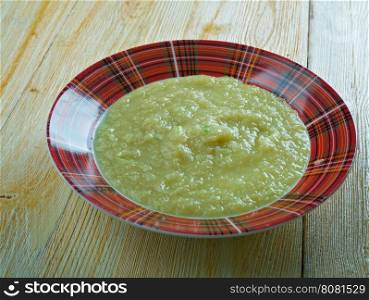 Welsh Leek Soup. British Food.