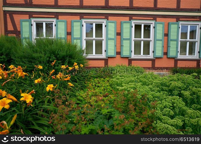 Wernigerode facades in Harz Germany at Saxony Anhalt. Wernigerode facades in Harz Germany Saxony