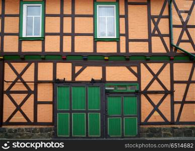 Wernigerode facades in Harz Germany at Saxony. Wernigerode facades in Harz Germany at Saxony Anhalt