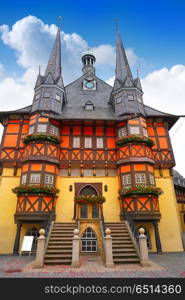 Wernigerode Rathaus Stadt city hall Harz Germany. Wernigerode Rathaus Stadt city hall in Harz Germany