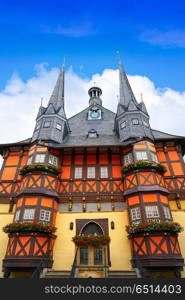 Wernigerode Rathaus Stadt city hall Harz Germany. Wernigerode Rathaus Stadt city hall in Harz Germany