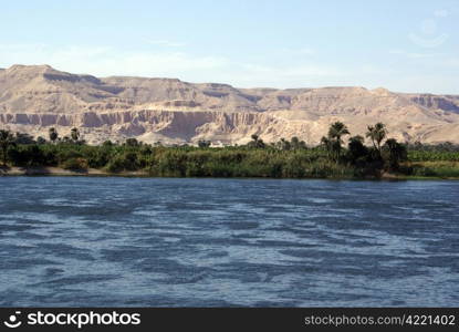 Wesern bank of Nile in Luxor, Egypt