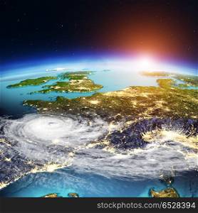 West Europe weather map. 3d rendering. West Europe weather map. Elements of this image furnished by NASA. 3d rendering. West Europe weather map. 3d rendering