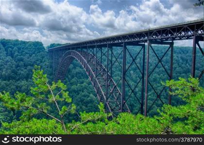 West Virginia&rsquo;s New River Gorge bridge carrying US 19 over the gorge