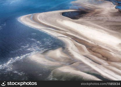 Westerhever, Aerial Photo of the Schleswig-Holstein Wadden Sea National Park in Germany