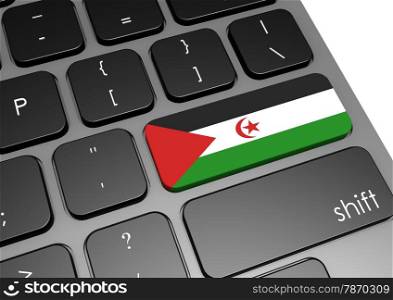 Western Sahara keyboard image with hi-res rendered artwork that could be used for any graphic design.. Western Sahara