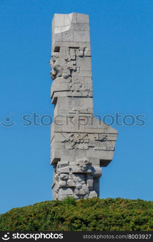 Westerplatte. Monument of World War II and the defense of Gdansk in 1939.. Gdansk. Westerplatte.