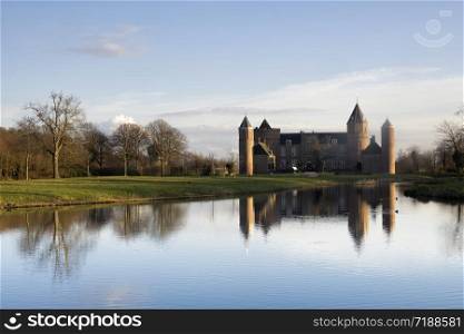 Westhove is moated medieval castle near the Dutch town Domburg in the province Zeeland. Westhove castle near Domburg