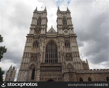 Westminster Abbey in London. The Westminster Abbey anglican church in London, UK