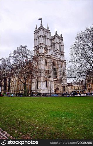 Westminster Abbey, locattion for the Royal Wedding in April 2011 between Prince William and Catherine (Kate) Middleton. Originally built in 11th Century and late updated by Sir Christopher Wren. Located in Westminster near Big Ben, Houses of Parliament and River Thames.