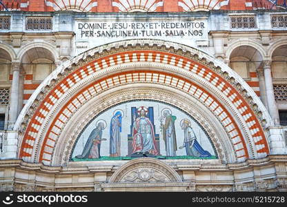 westminster cathedral in london england old construction and religion