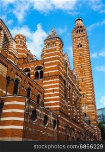 Westminster Cathedral in London (hdr). Westminster Cathedral catholic church in London, UK (high dynamic range)