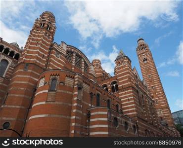 Westminster Cathedral in London. Westminster Cathedral catholic church in London, UK
