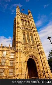 Westminster tower near Big Ben in London england