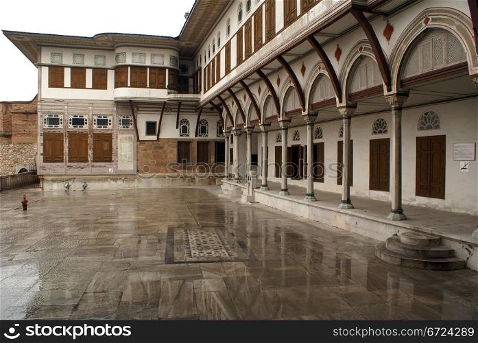 Wet inner yard in Harem, Topkapi palace, Istanbul
