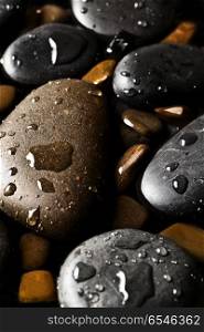 Wet pebbles background wallpaper. Wet pebbles background