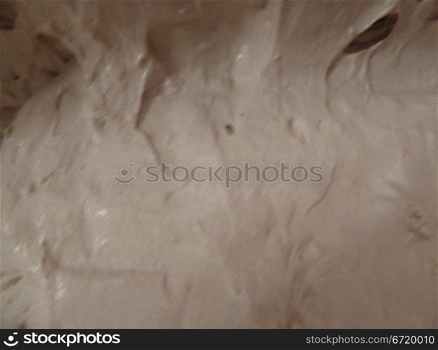 wet plaster drying in a wall