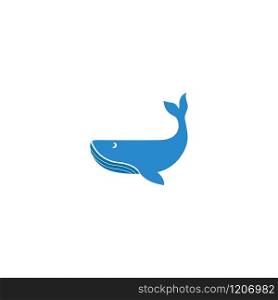 Whale logo illustration vector flat design