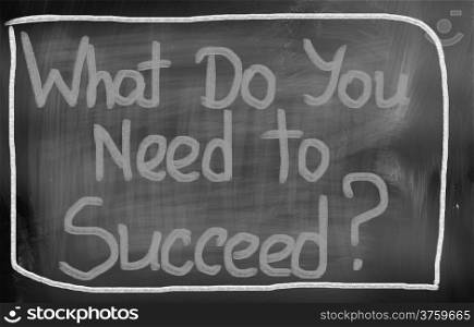 What Do You Need To Succeed Concept