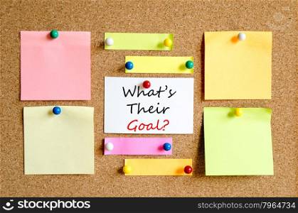What&rsquo;s their goal business text concept background