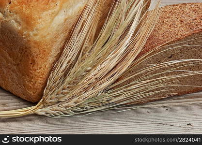 wheat bread wheat bread on a wooden table