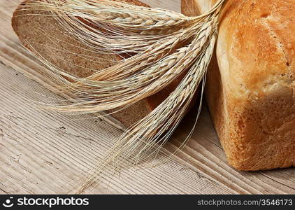 wheat bread wheat bread on a wooden table