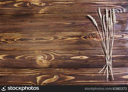 wheat wooden surface
