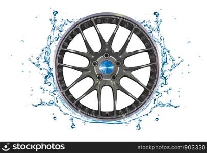 Wheel tire technology Isolated from the background