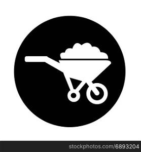 Wheelbarrow cart icon