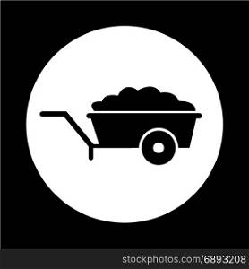 Wheelbarrow cart icon