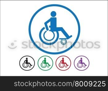 Wheelchair Handicap Icon design