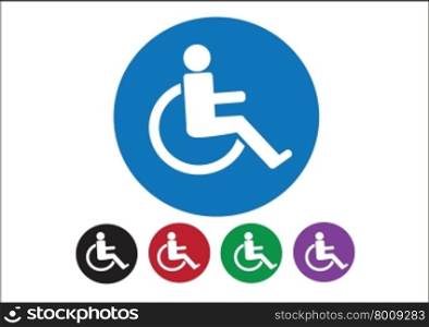 Wheelchair Handicap Icon design