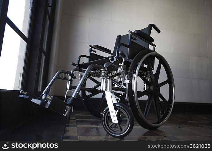 Wheelchair in room