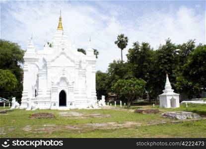 Whie temple in Mingun, Mandalay, Myanmar